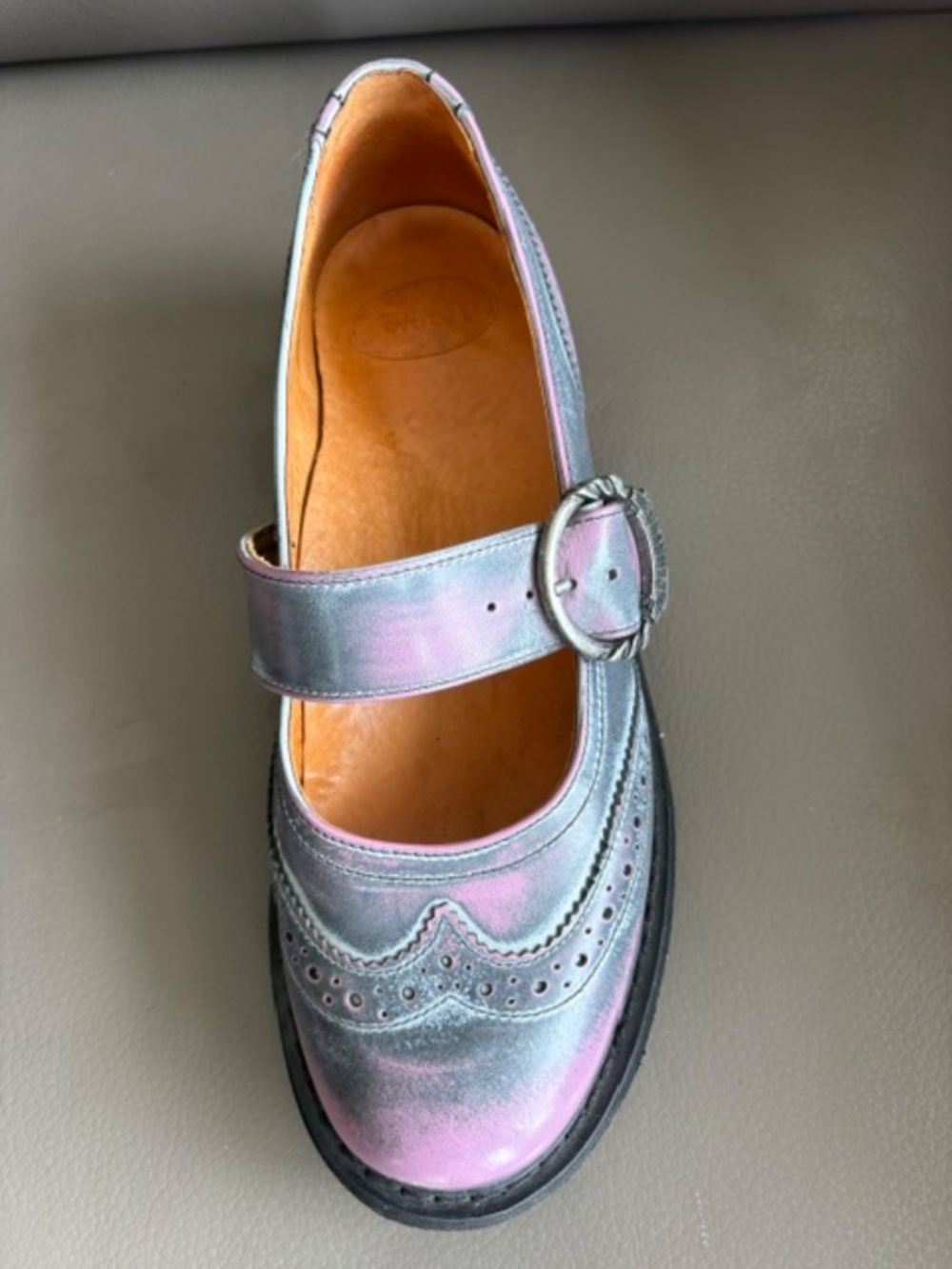 JOHN FLUEVOG Women's sz 10 leather 7th Heaven Angel Brogues Mary Janes - Picture 5 of 16